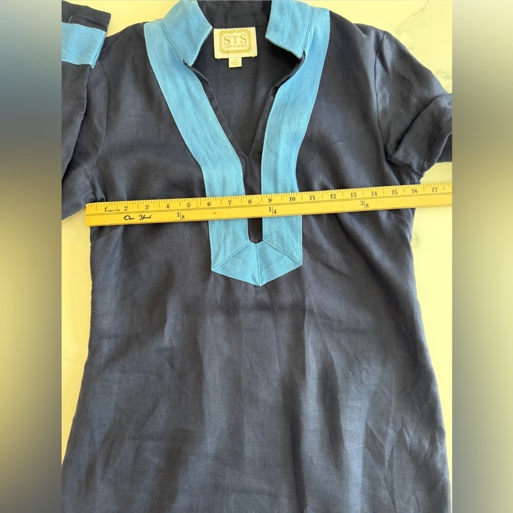 Sail to Sable Navy and Sky Blue Dress. XS - Picture 6 of 9